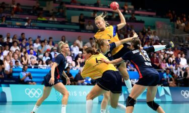 Sweden competes against Norway in handball preliminary round