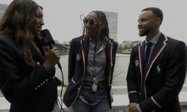 A'ja Wilson and Stephen Curry at Olympic Opening Ceremony