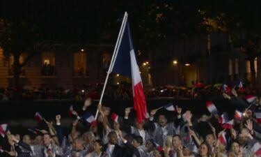 Team France arrives at Opening Ceremony