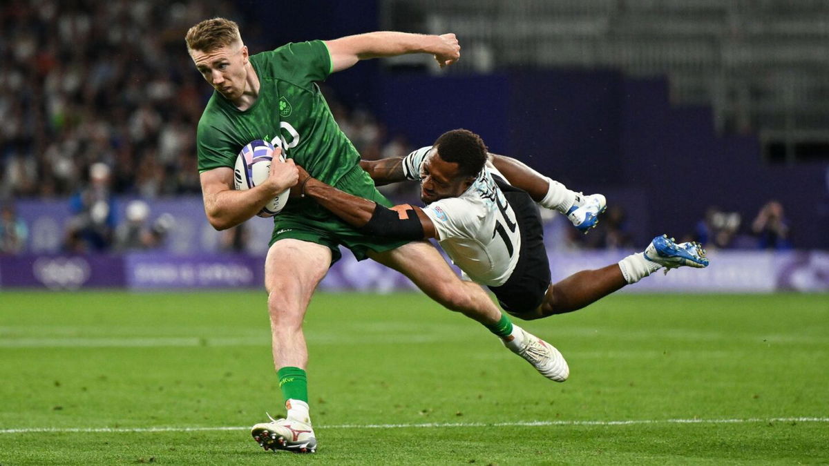 Fiji versus Ireland in rugby quarterfinals