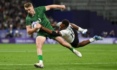 Fiji versus Ireland in rugby quarterfinals