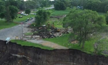 Blue Earth County bought and demolished the Rapidan Dam Store on Friday.