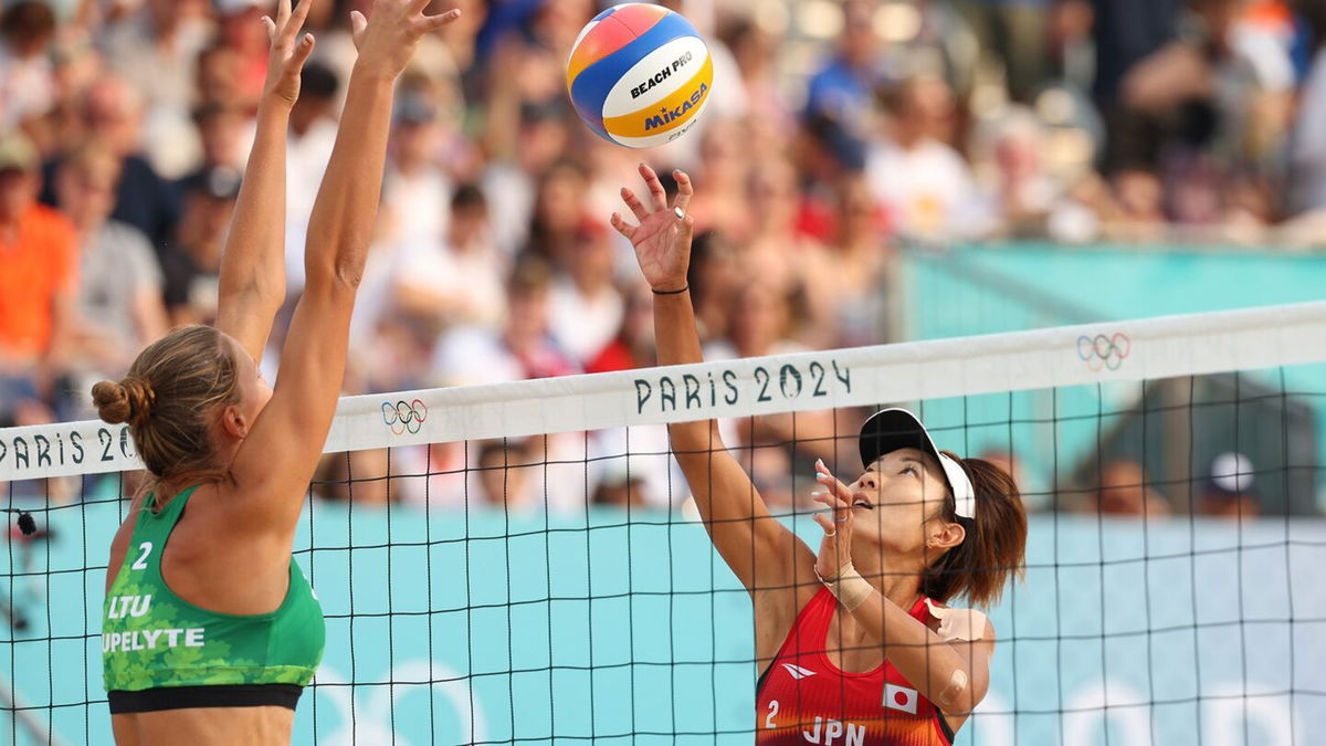 Japan faces Lithuania in the women's beach volleyball tournament