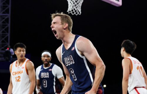 Canyon Barry celebrates U.S. win vs. China