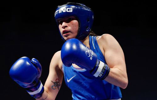 Jennifer Lozano in the boxing ring