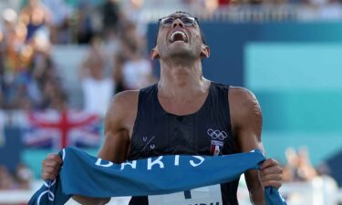 Ahmed Elgendy wins the men's modern pentathlon.