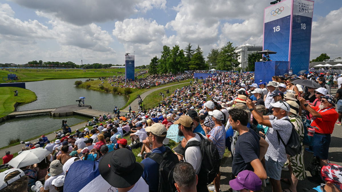 Fans at Olympic men's golf