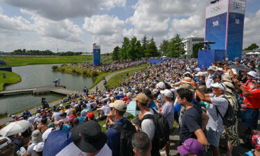 Fans at Olympic men's golf