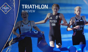 Triathletes compete in Paris