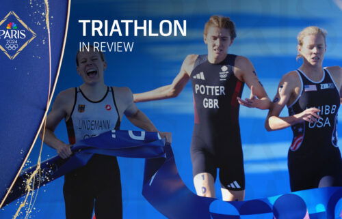 Triathletes compete in Paris