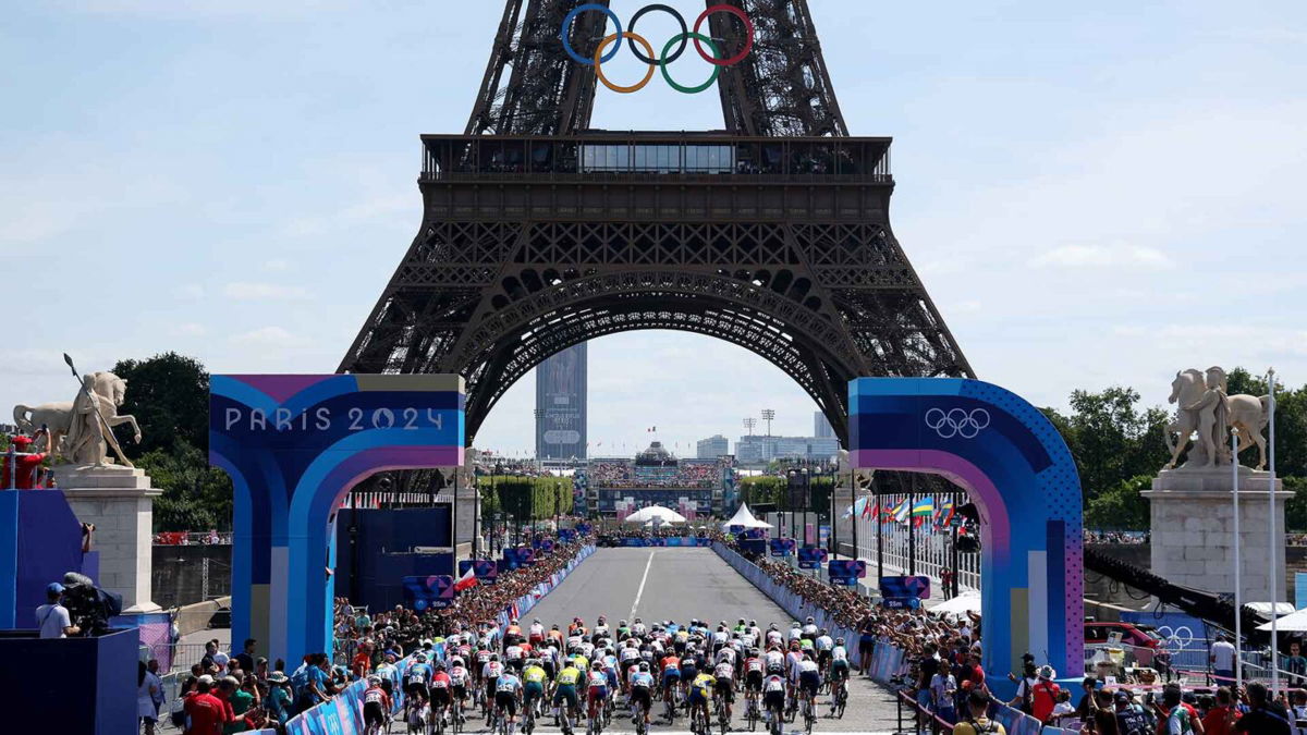 The women's road race starts at the 2024 Paris Games.