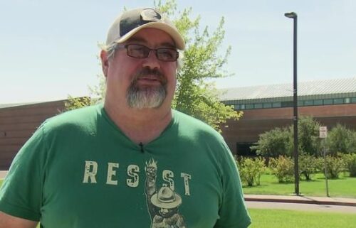 Teacher Mike Burkett is ready for the start of the school year after being displaced by the Alexander Mountain Fire.