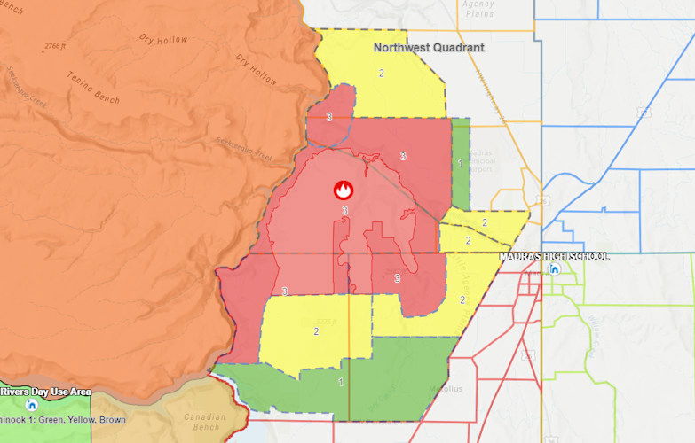 Elk Lane Fire evacuation map 87-1