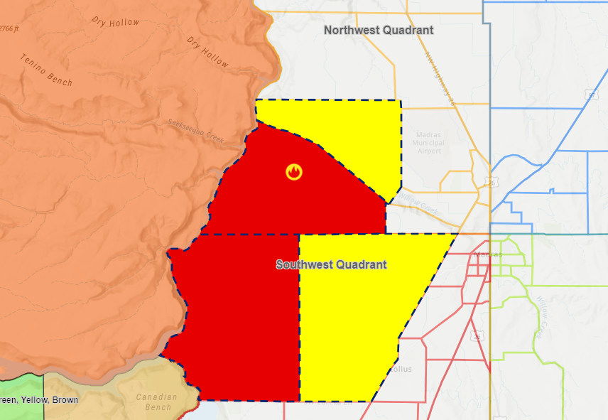 Jefferson County evacuation map 84-2