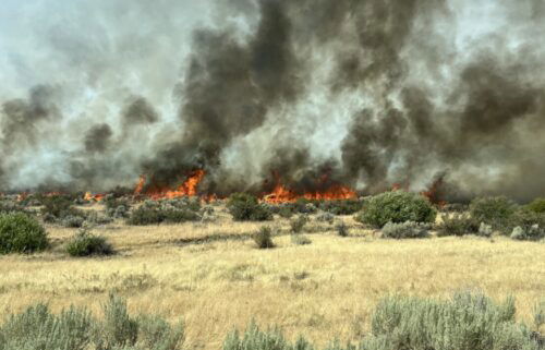 The BLM Idaho Fire is reporting that the Paddock Fire has continued to spread across the south end of the Paddock Reservoir.