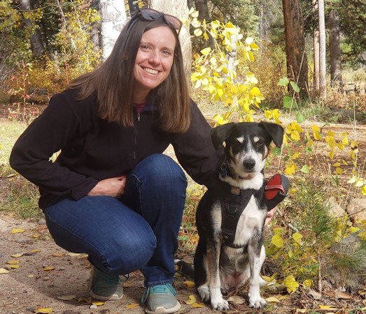 Lauren DuRocher and her traveling companion.