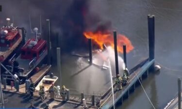 Two people were injured in a boat explosion at the Raritan Marina in New Jersey.