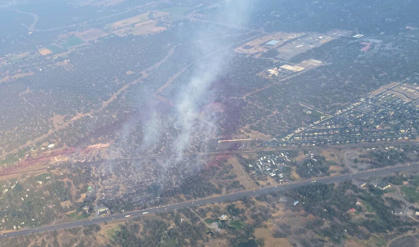 Mile Marker 132 Fire aerial COFM 82-1