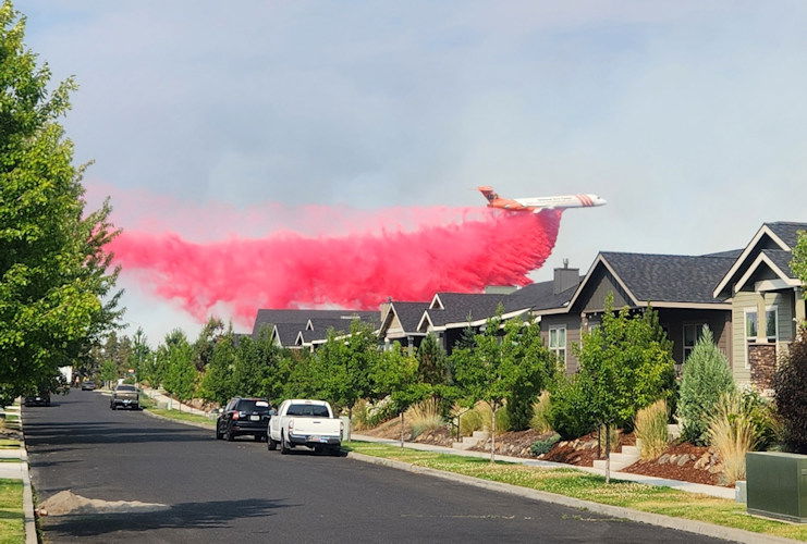 Mile Marker 132 Fire retadant drop near homes Chris Larsen 82