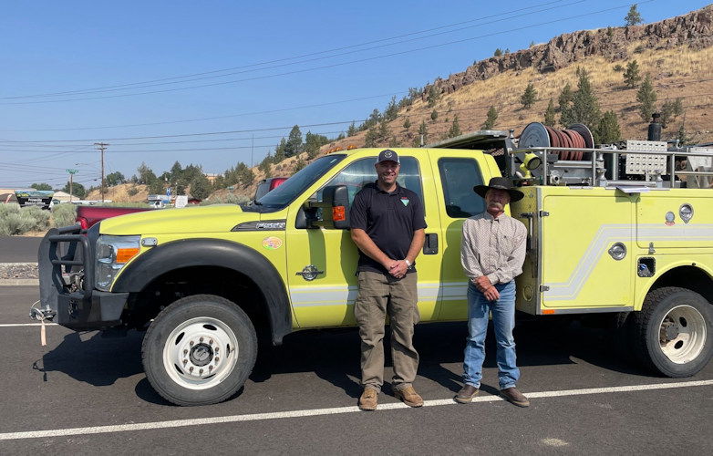 James Purswell, Assistant Fire Management Officer, BLM Prineville District, and Reese Camara, Fire Supervisor for the Post-Paulina RFPA.
