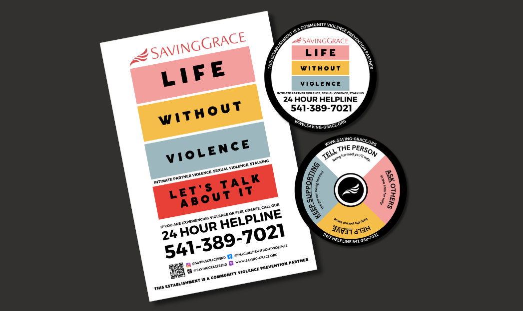 Coasters, posters and TALK to prevent partner violence: Saving Grace invites restaurants and bars to join the effort