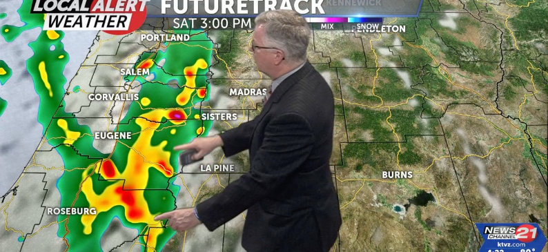 Heavy rain over the Cascades Saturday, showers across the high desert ...