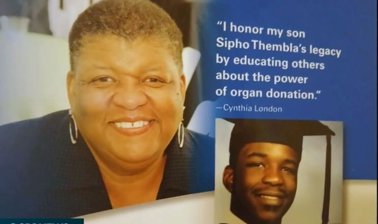 <i>Cynthia London/KYW via CNN Newsource</i><br/>Cynthia London explains why more should become organ donors like her son Sipho Thembla.