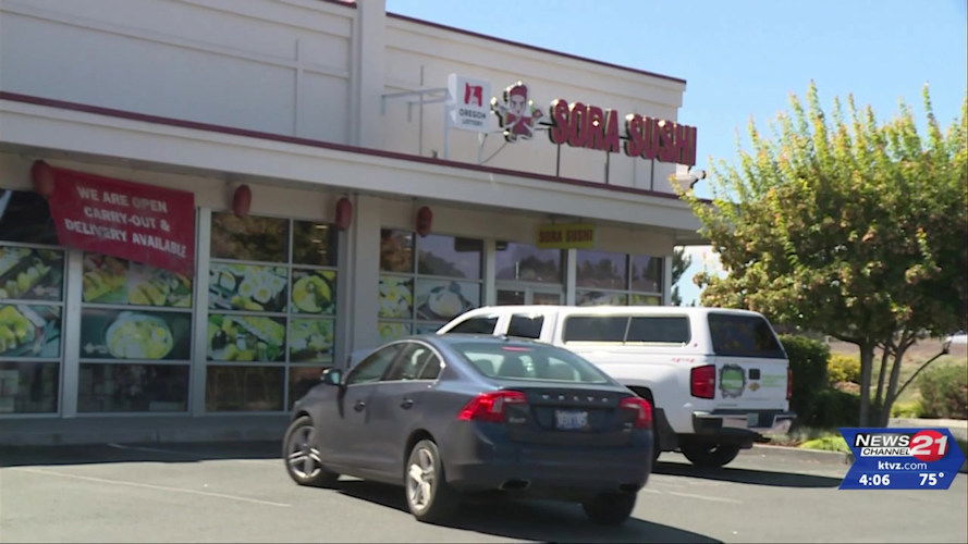 Redmond PD: Security video shows arrest of Madras man accused of breaking into sushi restaurant and hobby shop