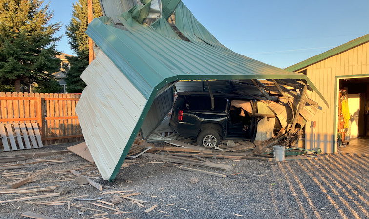 18-year-old from Redmond arrested on DUI and other charges after driving stolen SUV through fences and into carport