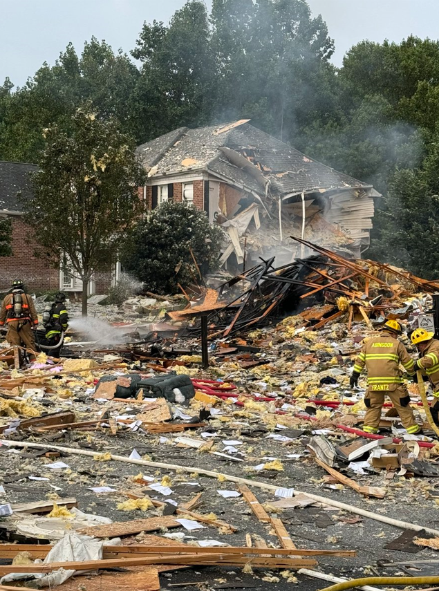 <i>Harford County Fire/WJZ via CNN Newsource</i><br/>Harford County Fire officials are investigating an apparent house explosion that killed one person and injured another on August 11 in Abingdon.