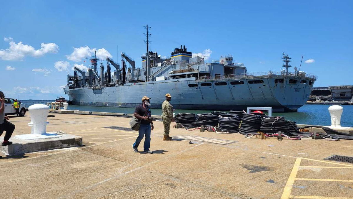 <i>WTKR via CNN Newsource</i><br/>Supply ships bring fuel