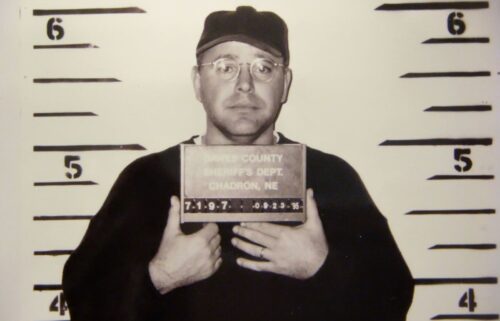 This photo from the Dawes County Sheriff's Office in Nebraska shows Minnesota Gov. Tim Walz in 1995 following his arrest for driving under the influence.