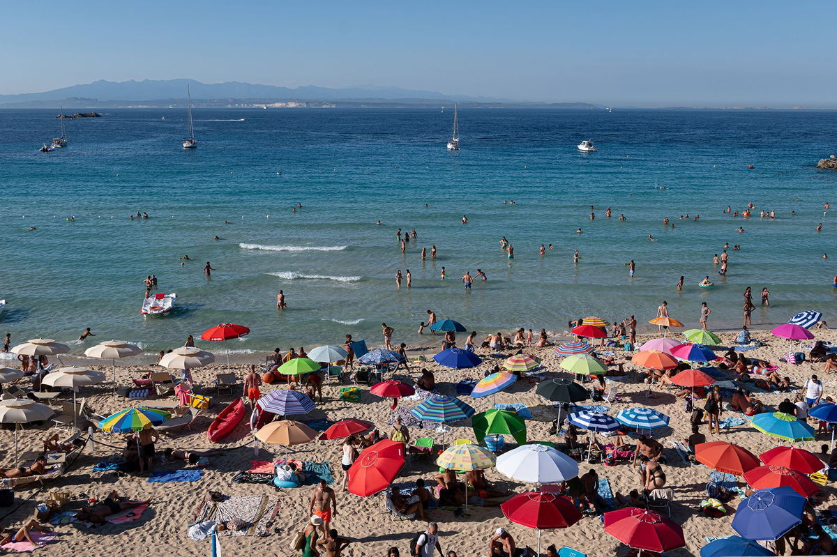 <i>Emanuele Perrone/Getty Images via CNN Newsource</i><br/>Santa Teresa di Gallura in Sardinia is among Italian destinations imposing new rules on its beaches as huge numbers of tourists are expected to descend.