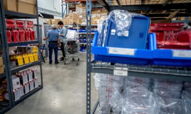 Shoppers at the Econ World Trading restaurant equipment warehouse/distribution facility in Fremont