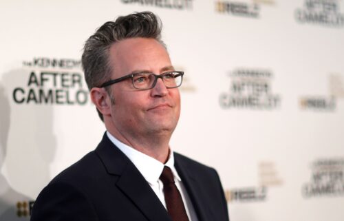 Cast member Matthew Perry poses at the premiere for the television series "The Kennedys After Camelot" at The Paley Center for Media in Beverly Hills