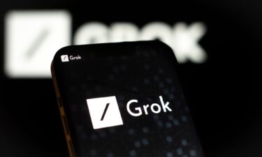 The Grok AI logo is seen in this photo illustration taken on 06 November