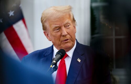 Former President Donald Trump speaks during a news conference at Trump National Golf Club in Bedminster