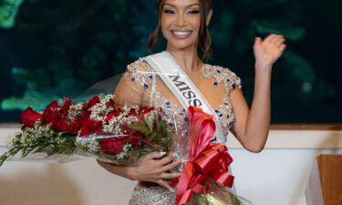 Miss Hawaii 2023 Savannah Gankiewicz at her Miss USA coronation in Honolulu. She filled the role after Voigt resigned.