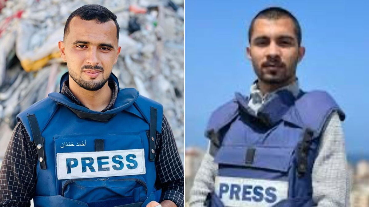 <i>Obtained by CNN via CNN Newsource</i><br/>Undated photos of Al Jazeera staffers Ismail Al-Ghoul and Rami Al-Rifi.