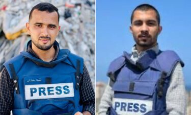 Undated photos of Al Jazeera staffers Ismail Al-Ghoul and Rami Al-Rifi.