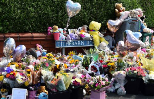 Floral tributes are left for the victims of a deadly knife attack in Southport