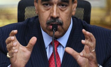 Venezuelan President Nicolas Maduro gestures during a press conference at the Miraflores presidential palace in Caracas on July 31