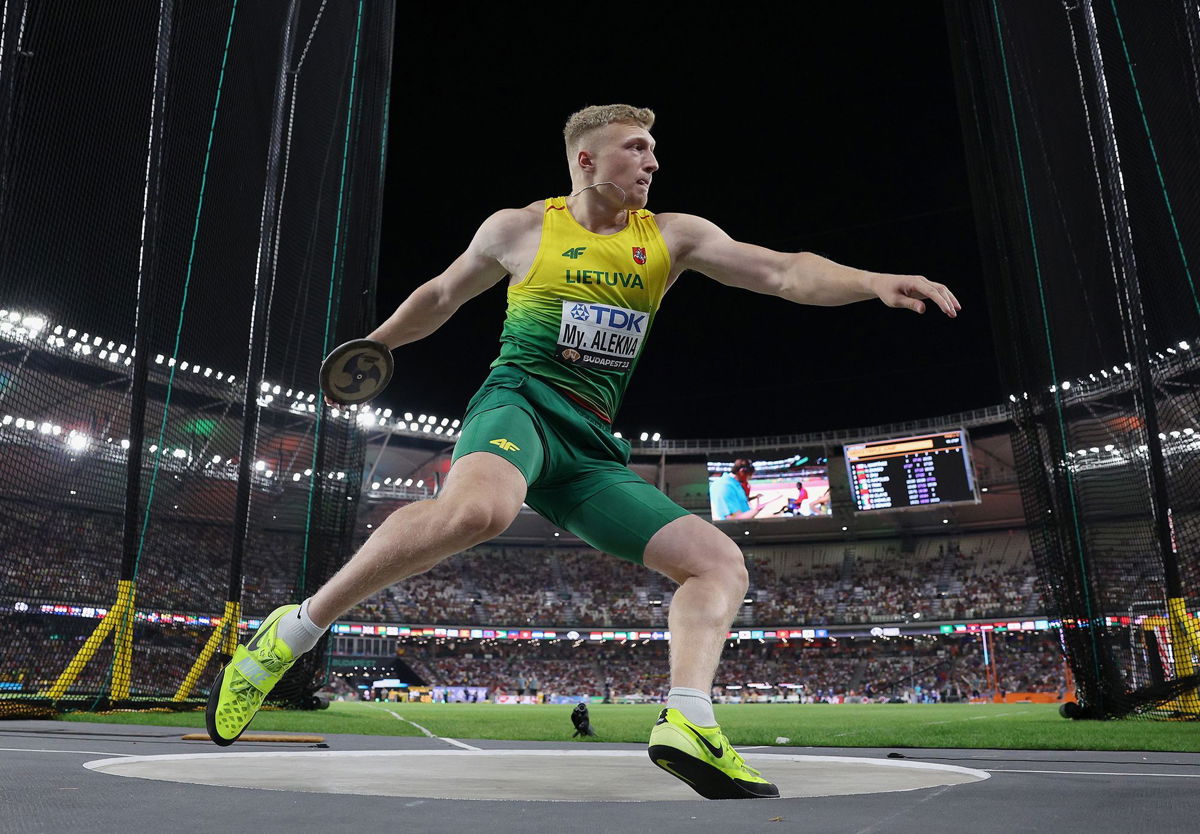 <i>Patrick Smith/Getty Images/File via CNN Newsource</i><br/>Mykolas Alekna from Lithuania is one of the frontrunners to win gold in discus throw.