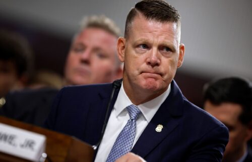 Acting US Secret Service Director Ronald Rowe Jr. testifies before a joint hearing of the Senate Judiciary and Homeland Security and Government Affairs committees in the Dirksen Senate Office Building on Capitol Hill on July 30