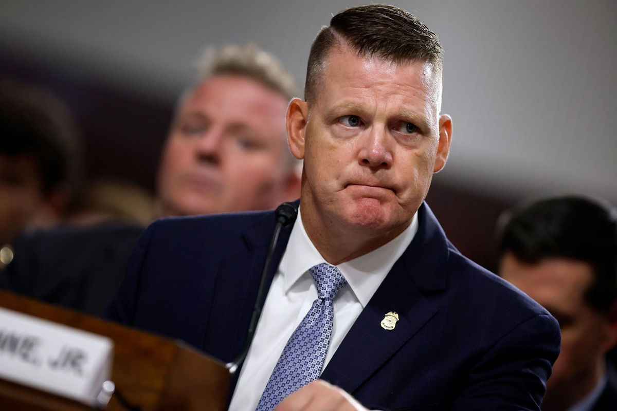 <i>Chip Somodevilla/Getty Images via CNN Newsource</i><br/>Acting US Secret Service Director Ronald Rowe Jr. testifies before a joint hearing of the Senate Judiciary and Homeland Security and Government Affairs committees in the Dirksen Senate Office Building on Capitol Hill on July 30