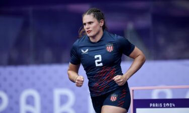 US women’s rugby center Ilona Maher helped Team USA win a bronze medal Tuesday in the rugby sevens competition against Australia in the 2024 Paris Games.