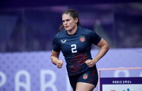 US women’s rugby center Ilona Maher helped Team USA win a bronze medal Tuesday in the rugby sevens competition against Australia in the 2024 Paris Games.