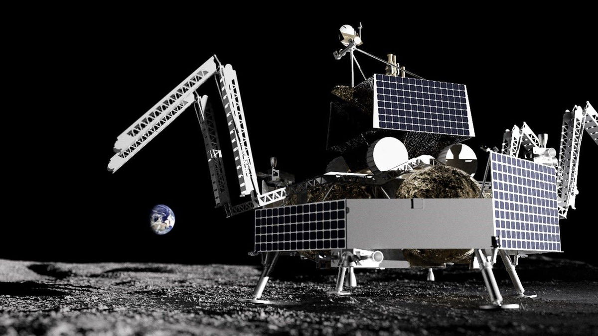 <i>NASA via CNN Newsource</i><br/>The Astrobotic Griffin lunar lander (pictured here in a rendering) is now slated to take off no earlier than late 2025. The lunar lander was designed to carry NASA’s VIPER rover as its main payload.