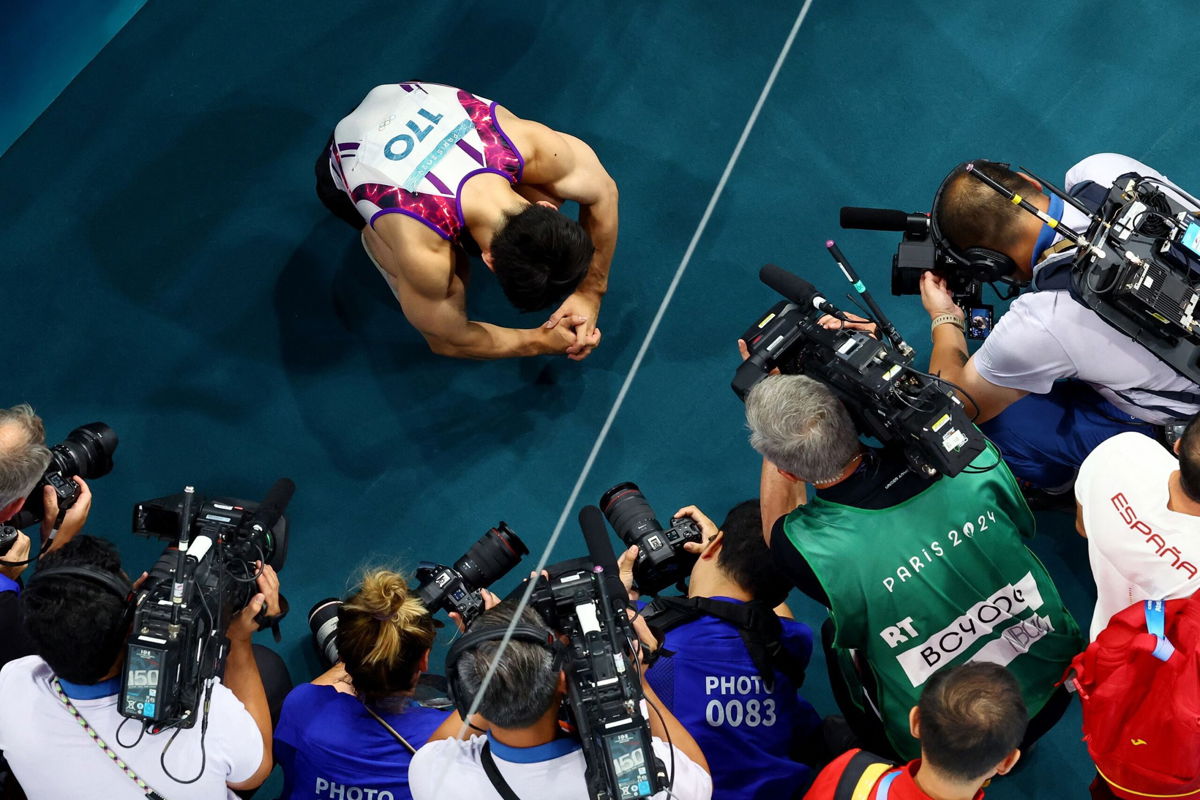 <i>Athit Perawongmetha/Reuters via CNN Newsource</i><br/>Carlos Edriel Yulo of Philippines reacts after winning gold.