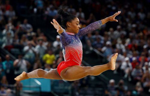 Simone Biles of United States in action.